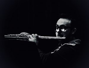 Gavin Stewart playing the flute